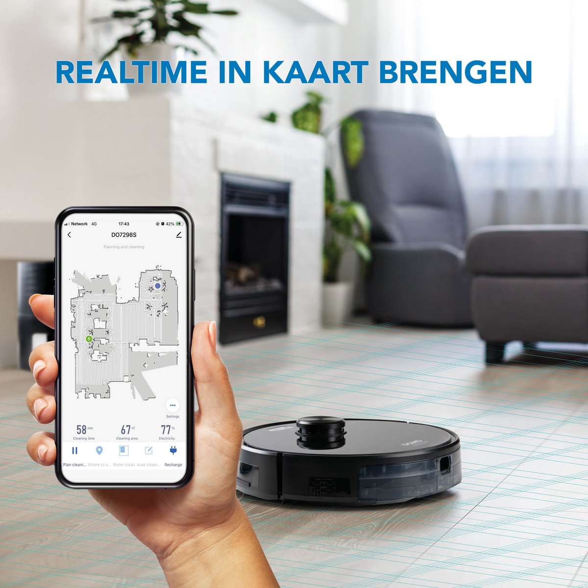 Linea 2000 DO7298S Robotstofzuiger met Automatische Lediging - afbeelding 3