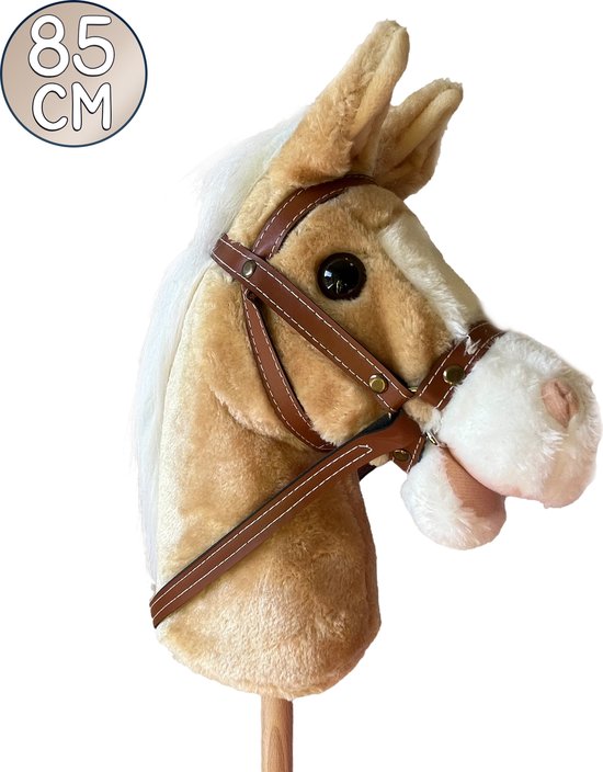 ByToizz - Deluxe stokpaard met open mond - bruin - Kinder Wonderland