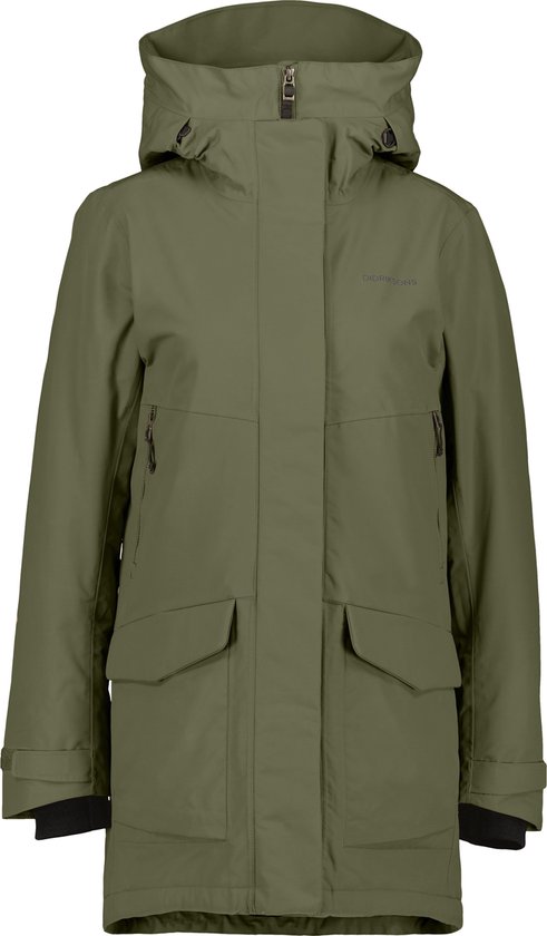 Didriksons FRIDA WNS PARKA 7 Veste d'extérieur pour femme - Vert foncé - Taille 40