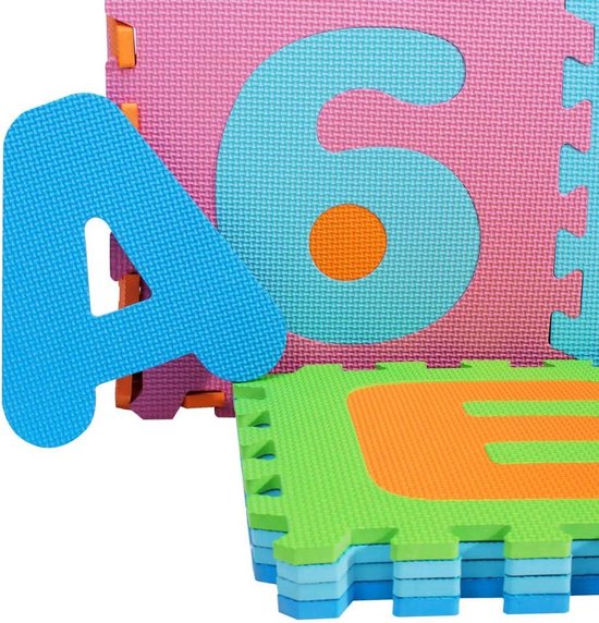 Spielwerk® 86-teilige Puzzlematte Baby Grau 3,3m² Buchstabenteppich ABC Matten für Kinder Spielunterlage Boden Krabbelmatte Kinderzimmer Puzzleteppich Spielteppich für Kinder