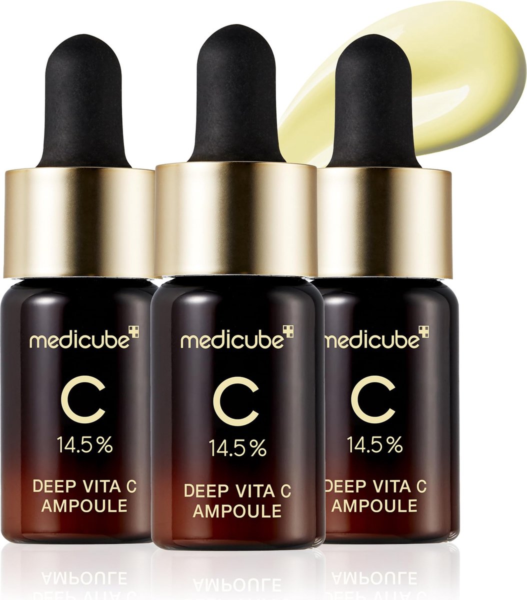 Goedkoopste Medicube - 3x10ml - Deep Vita C Ampoule Set - 14,5 - Hydraterend - Dark Spots - Anti Age - Vitamine C - Refill Bottles - Korean Skincare