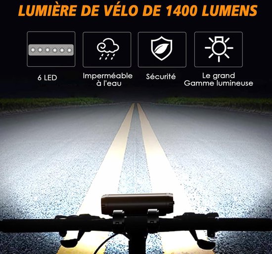 Arkham Fietsverlichting 1400 Lumen - USB-C Oplaadbaar, Waterdicht Voor Mountainbikes