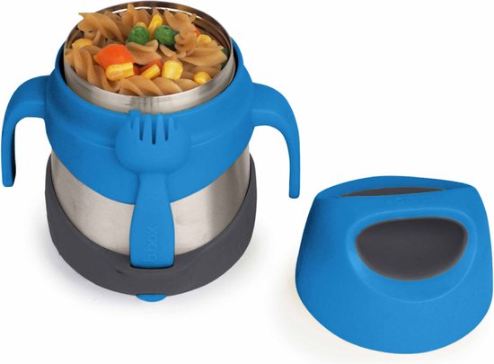 Pot à déjeuner isotherme b.box | Gobelet facile à ouvrir pour les tout-petits | Acier inoxydable à double paroi, garde les Nourriture jusqu'à 7 heures, au chaud jusqu'à 5 heures | 335ml/11