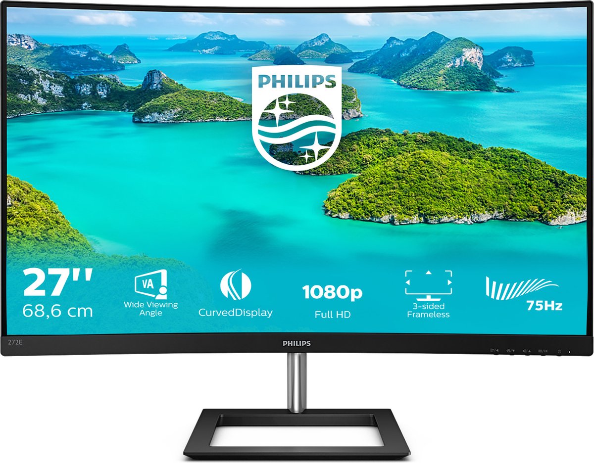 Philips 272E1CA - Full HD VA Curved Monitor - 27 Inch