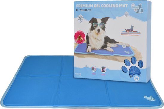 CoolPets Premium Koelmat Hond - M 75 x 50 cm - Anti-slip en Non-flow Coolgel - met Citronella en Eucalyptus