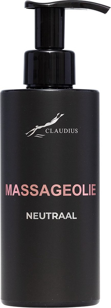 Goedkoopste Massageolie Neutraal 300 ml - met pomp - zwarte fles - 100 natuurlijk - biologisch en koud geperst