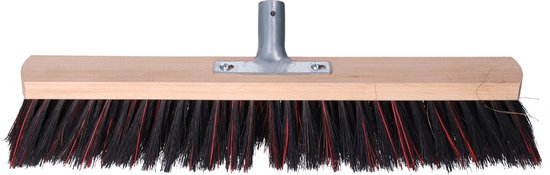 Buemag Bezemkop - Arenga/Elaston mix - zwart/rood - hard - hout - 50 cm - 26mm - straatbezem/buitenbezem - bezem van Buemag — afbeelding 5