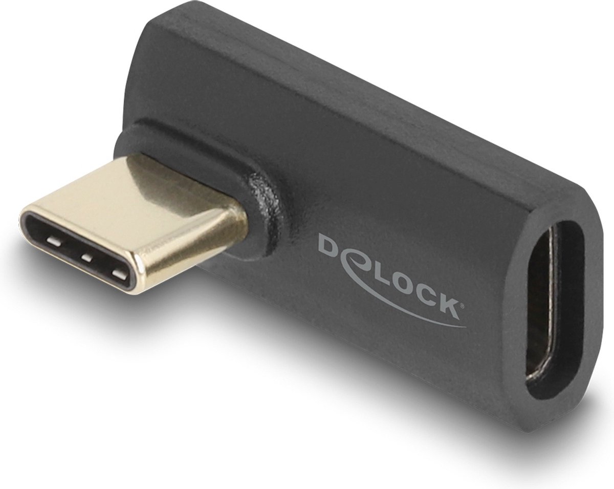 Delock USB Adapter 40 Gbps USB Type-C™ PD 3.1 240 W male to female rotated angled left / right 8K 60 Hz
