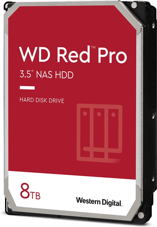 WD Red Pro WD8005FFBX - Vaste schijf - 8 TB - intern - 3.5" - SATA 6Gbs - 7200 tpm -buffer: 256 MB