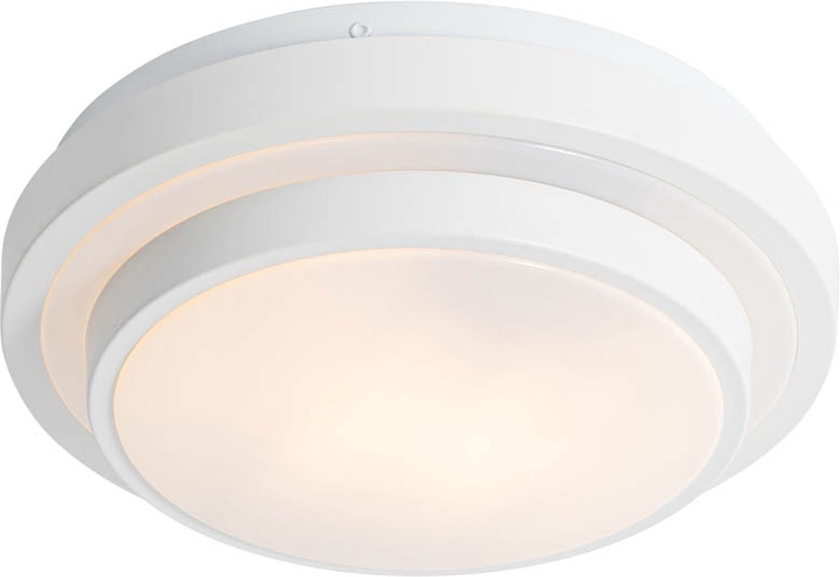 Qazqa Buiten Plafondlamp Wit 25 Cm Ip44 - Walden