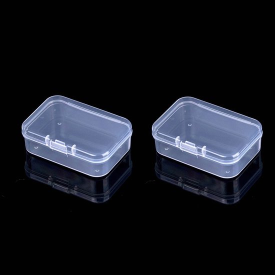 62 Mini Boîtes De Rangement Transparentes - Organiseur Perles, Bijoux, Vis - 2 Boîtes Moyennes Incluses
