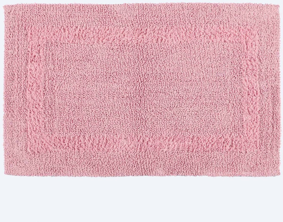 Homescapes badmat roze 50x80 cm gemaakt van 100% katoen