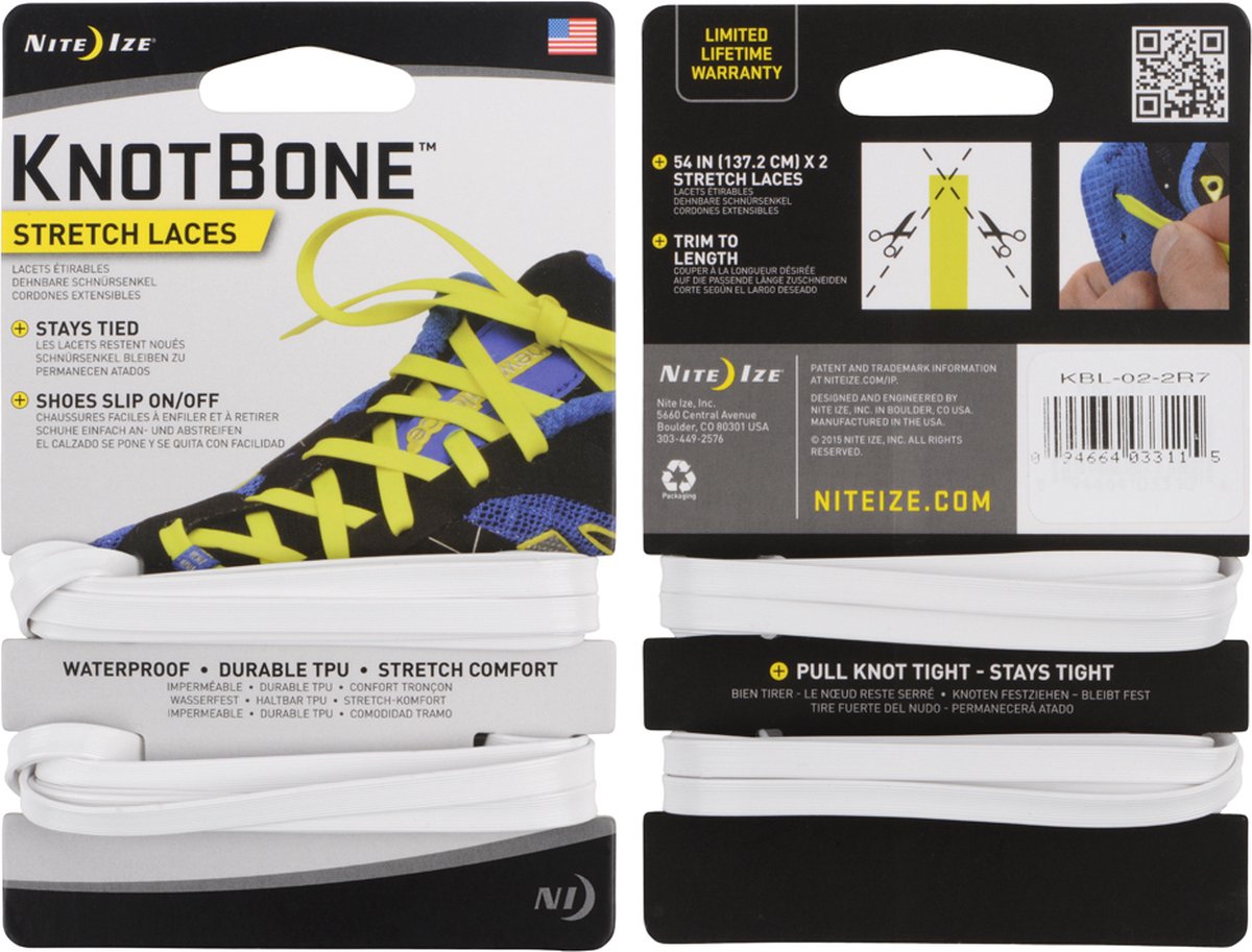 Nite Ize Knotbone Laces White Veters Wit