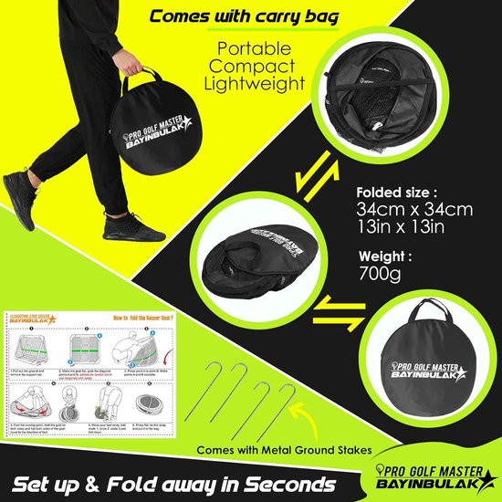 Golf Chipping Praktijk Netto - Achtertuin Rijden - 25 '× 25' - Golf Accessoires - Mannen Gift - 1 Pack van GOLF — afbeelding 5