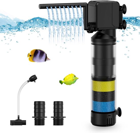 Foto: Binnenfilter klein 1200 l u pompt stil instelbaar met zuurstofvoorziening accessoires 60 l 100 l 200 l aquariumfilter 