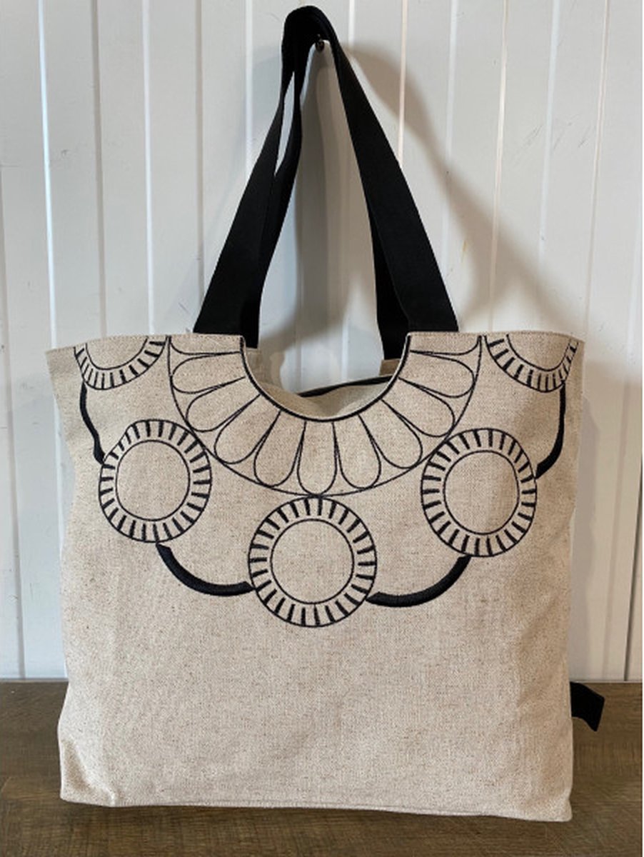 Zeeuwse knop tas, Zeeuwse knop teddy tas, Zeeuwse tas bigshopper, big shopper, Zeeuwse knop canvas , canvas tas, Zeeuwse knop strandtas.