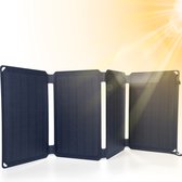 Silvergear Zonnepaneel Powerbank - Draagbaar Zonnepaneel - Opvouwbaar Zonnepaneel - Solar Panel - 30W - Noodpakket voor Thuis - Zwart