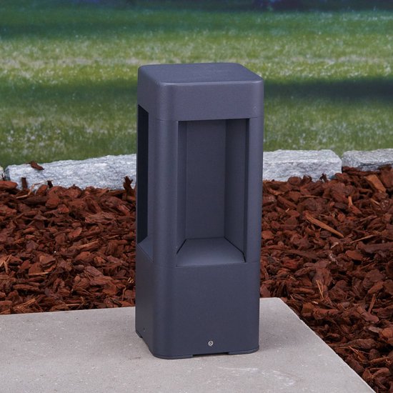 Lucande - Lampe d'extérieur LED - 1 lumière - Aluminium, polycarbonate - H : 30,5 cm - anthracite - Source lumineuse incluse