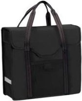 Willex Shopper Sacoche de vélo simple Noir/marron foncé bol