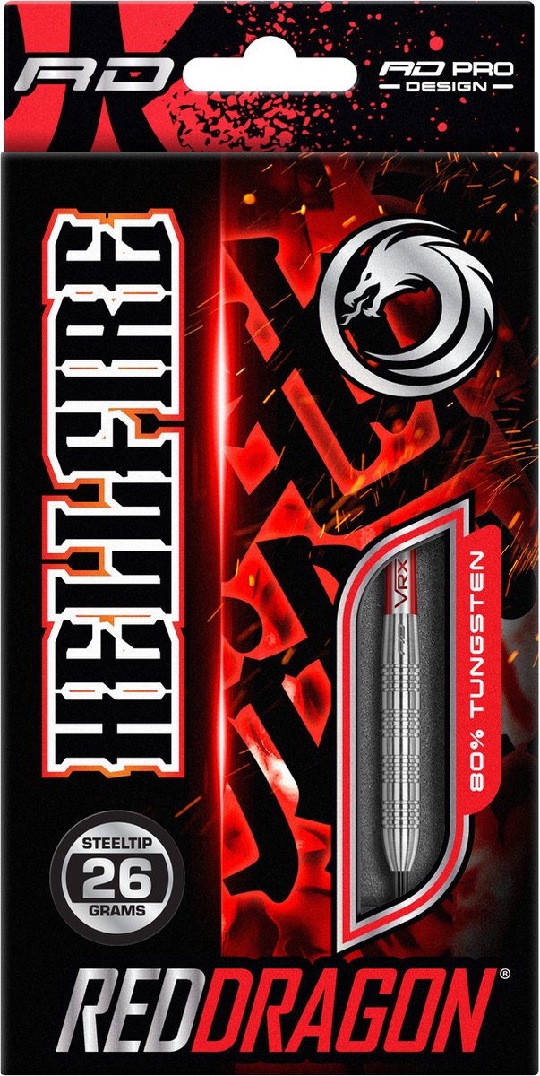 RED DRAGON - Hell Fire B: Steeltip Tungsten Dartpijlen Professioneel - 26 gram van Red Dragon — afbeelding 2