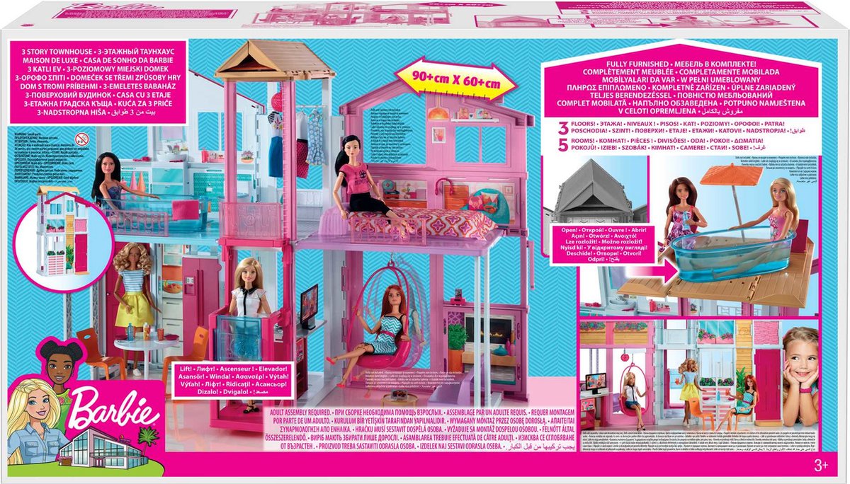 BARBIE MALIBU HUIS MET 3 VERDIEPINGEN — afbeelding 4