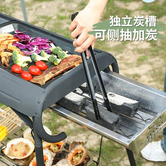 Grill Outdoor Barbecue Houtskool Grill Rvs Draagbare Grill