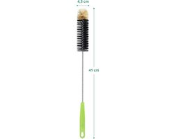 Flessenborstel - 41cm - schoonmaak flessen - flessen / droogrek / flessenreiniger / flessenrager / lange borstel van Aptagro — afbeelding 5