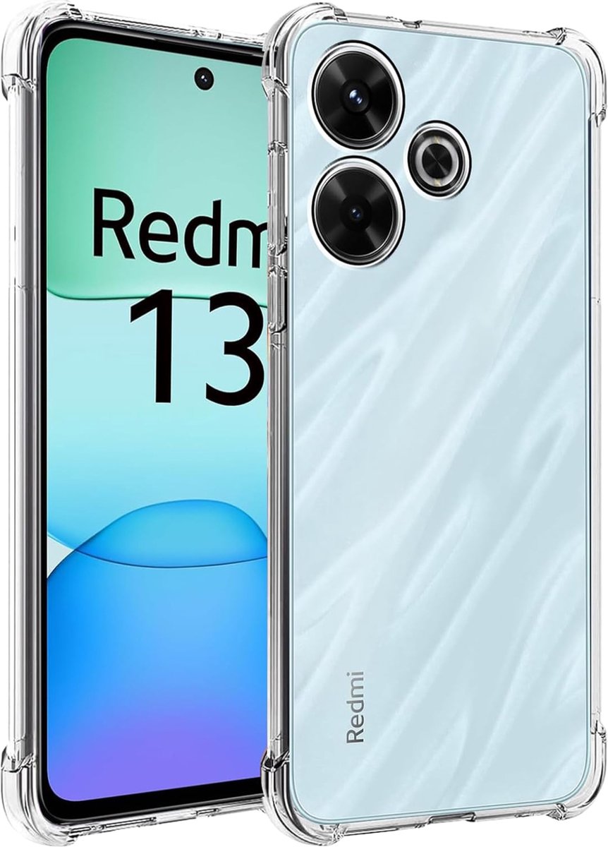 Hoesje voor Xiaomi Redmi 13 4G / 5G backcover Shockproof siliconen Transparant