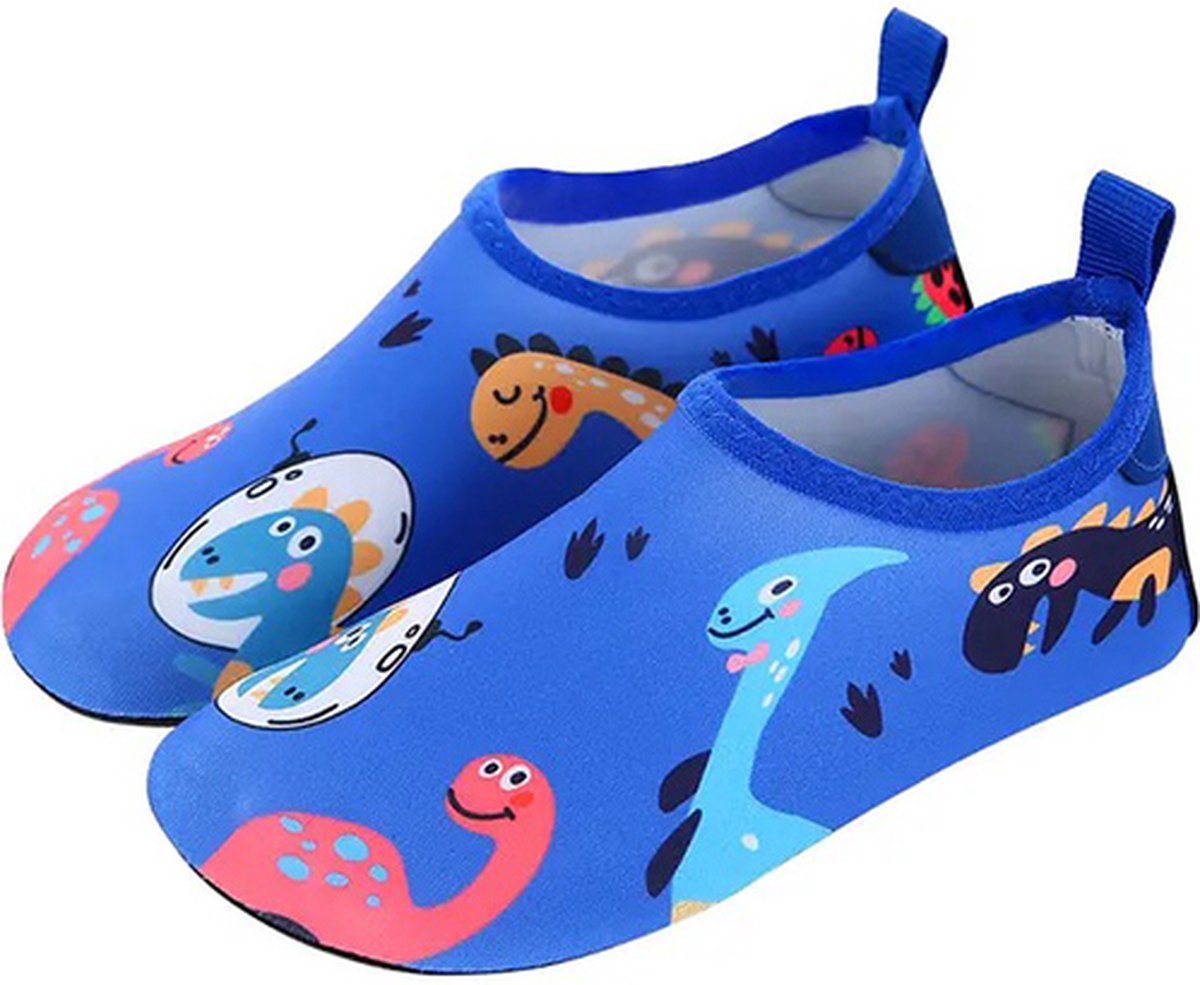ATTREZZO® Waterschoenen - Kinderen - maat 29/30 - Blauw met Dino