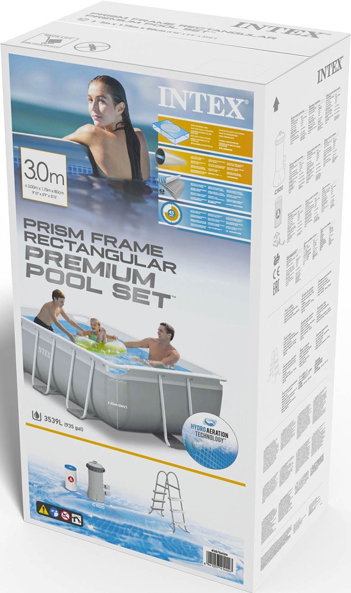 Intex Prism Frame Rechthoekig Opzetzwembad Set - 300 x 175 x 80 cm - Met filterpomp — afbeelding 7