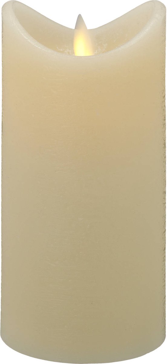 Blokker Rustiek LED kaars 7,5x15 creme