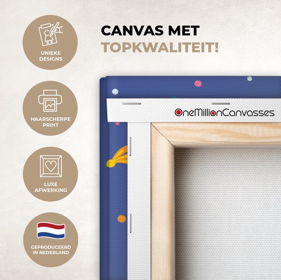 Tableau toile 40x60 cm - Décoration murale chambre enfant Alphabet - Éducatif - Apprentissage des lettres pour enfants - Espace - Décoration murale chambre bébé - Décoration chambre garçon et fille - Accessoires Bébé - Peintures