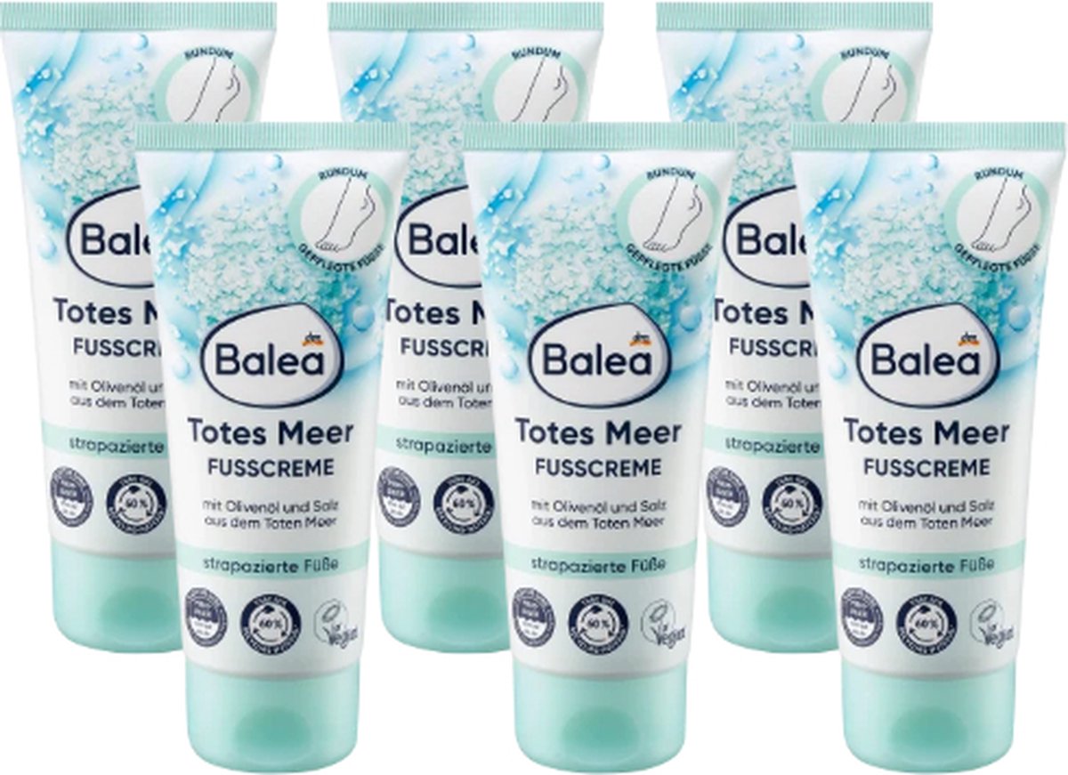 Balea Voetcrème Dode Zee Mineralen - VOORDEELVERPAKKING - 6x 100ml | Dermatologisch getest
