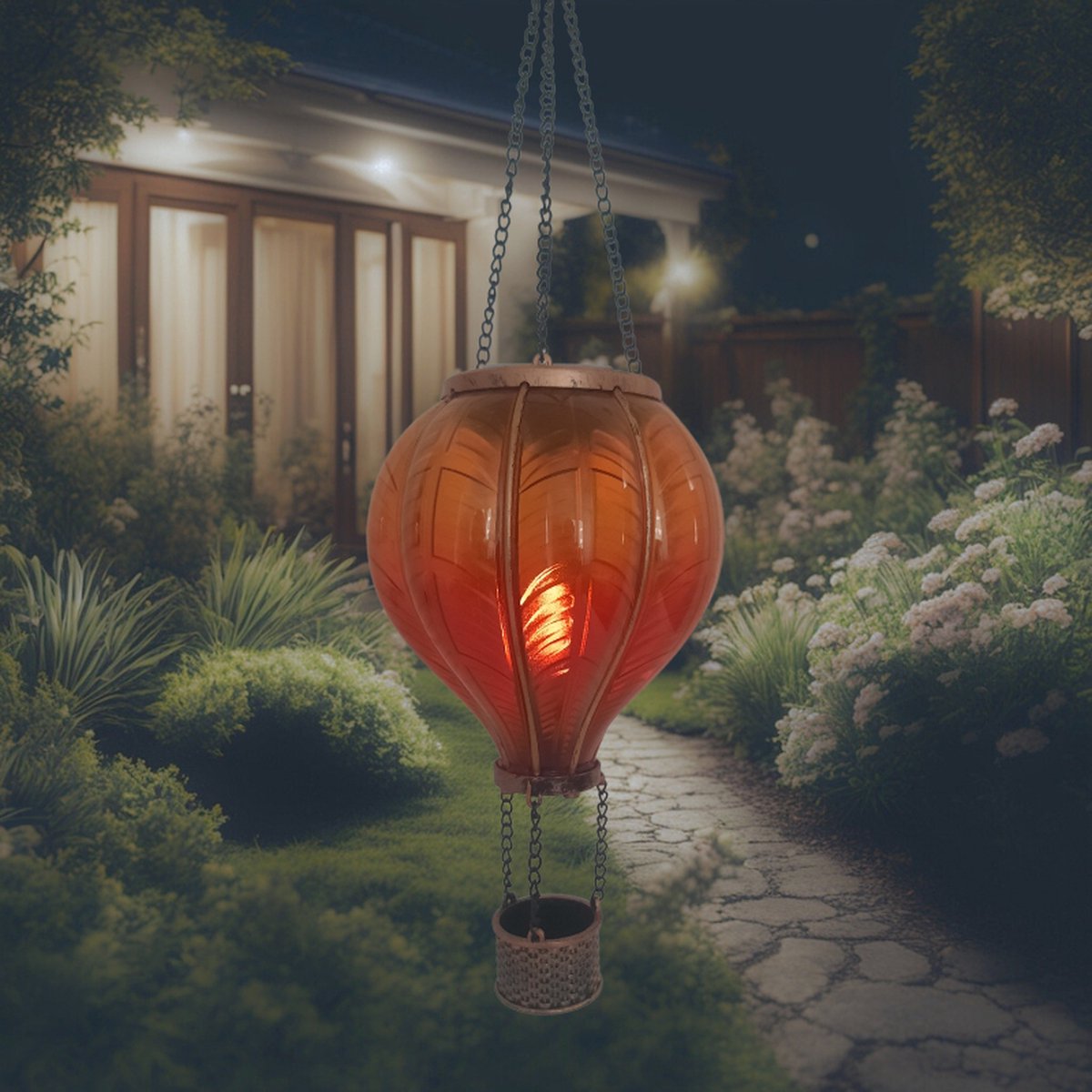 8 stuks lampen op zonne-energie voor de tuin - vlamlichten - IP65