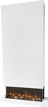Bol.com Xaralyn Disegno XL wandhaard 120 cm wit - 3-zijdige elektrische LED sfeerhaard - Plafondhoog - 1400 Watt verwarming - af... aanbieding