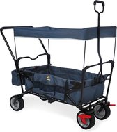 Bol.com Jump vouwwagen Paxi Dlx Comfort met rem - zonnekap draagtas - comfortabele drukgreep - lading 70 kg - marineblauw aanbieding