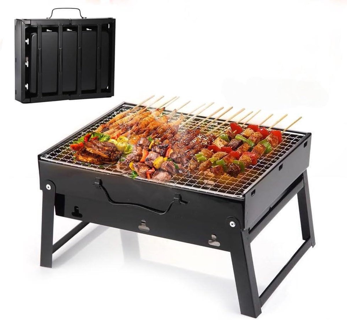 Draagbare klapgrill voor outdoor tuinfeest - afneembare barbecue campinggrill - picknickgrill voor barbecue roker - picknick tuin terras camping reizen