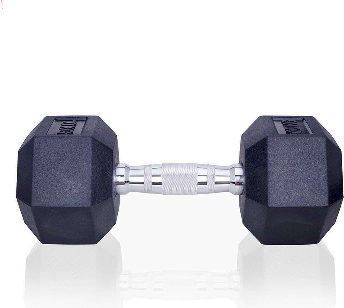 ForzaFit Hexagon Dumbbell Set 2x 10kg - Zwart - Rubber - Halter Gewicht voor Fitness – foto 4