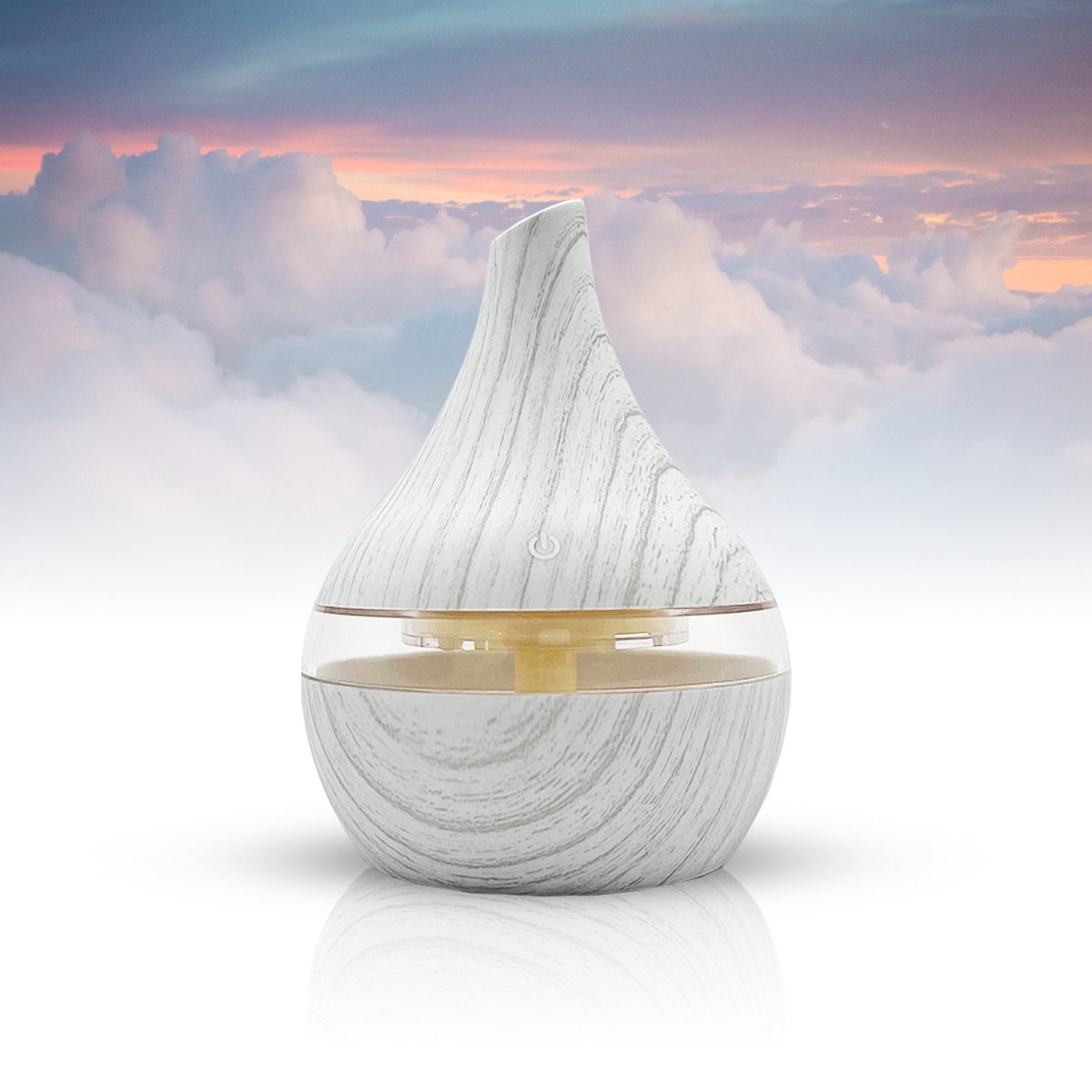 Goedkoopste Aroma diffuser luchtbevochtiger wit 300ml - Geurverspreider - Humidifier - Whitewood - 7 kleurstijlen
