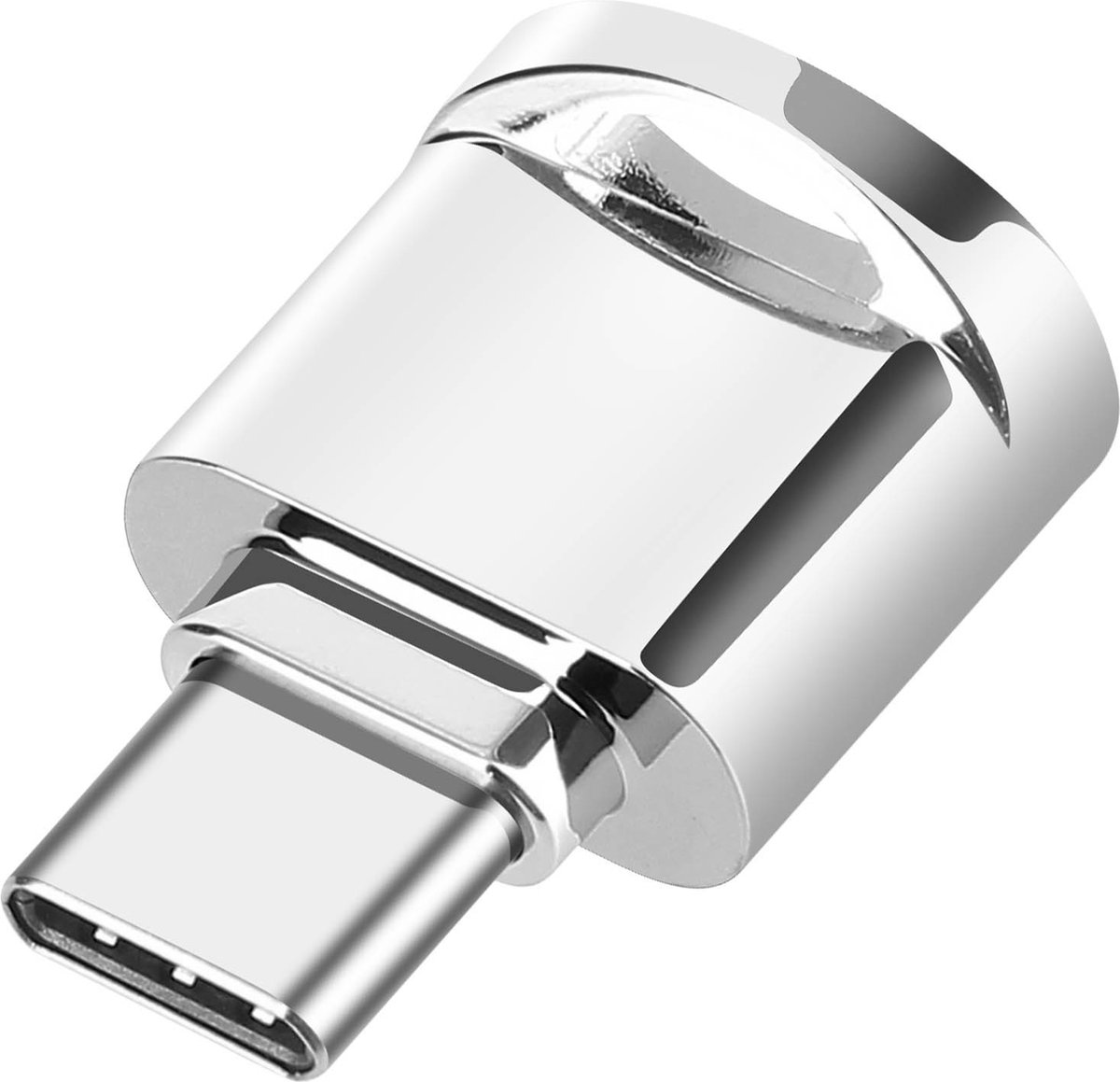 Avizar Kaartlezer micro SD / TF, USB-C 3.1 Adapter - Zakformaat, Zilveren