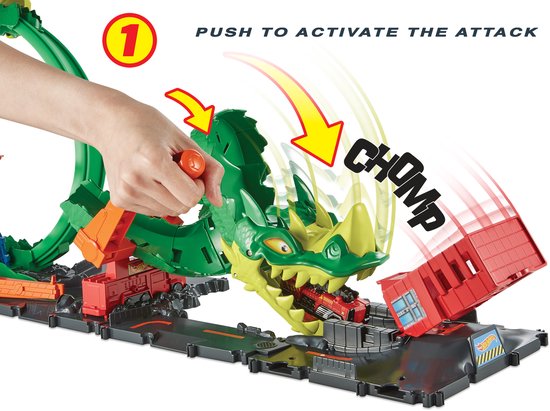 Hot Wheels City Air Attack Dragon Speelset - Speelgoedauto Lanceerder - | Collectibles & More
