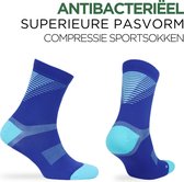 Norfolk Hardloopsokken - Anti Bacterieel Meryl Skinlife Compressie Sokken - Sportsokken - Hardlopen - Wielersokken - Fietssokken - Blauw - 39-42 - Valencia SC