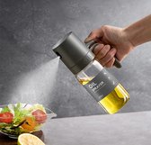 MisterOil® 250ml Oliedispenser - Bakspray uit Hoogwaardige Glas - Oliespuit voor Koken, Bakken en Salades - Variant: Zwart