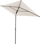 Rechthoekige parasol voor balkon & terras - 180x120cm - UV-bescherming en weerbestendig - Duurzame balkonparasol - Kantelbaar - beige