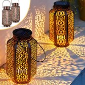 Bol.com Goliving Solar Tafellamp Spark – Buitenlamp – 2 Stuks – Buiten Lantaarn – Tuinverlichting op Zonne-energie – LED Buitenv... aanbieding