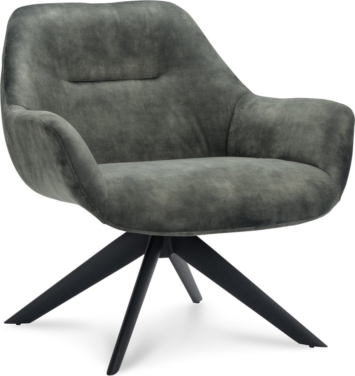 Icon Living - Fauteuil Vico - Velours Adore Hunter - Poot Zwart