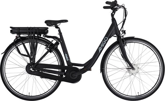 Foto: Amigo e faro s1 elektrische fiets e bike 28 inch 49 cm 3 versnellingen v brakes matzwart