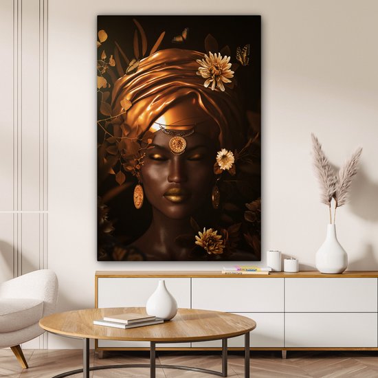 Peintures Toile Femme - Fleurs - Accessoires de vêtements pour bébé - 90x140 cm - Décoration murale