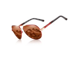 Kingseven Piloten Zonnebril - Gepolariseerd - UV400 - piloten zonnebril - Rood