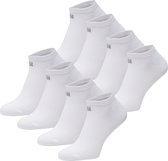 BOXR Underwear - Bamboe Sneaker Sokken - Bamboe Enkelsokken Dames & Heren - Zijdezacht - Thermo Control - Korte Sokken - 8 Paar - 39/42 - Wit
